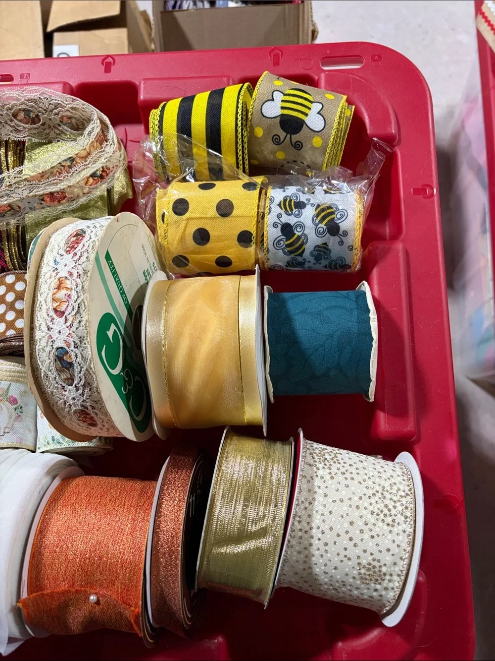 Mixed Decorative Ribbon and Trim Bundle - Assorted Colors